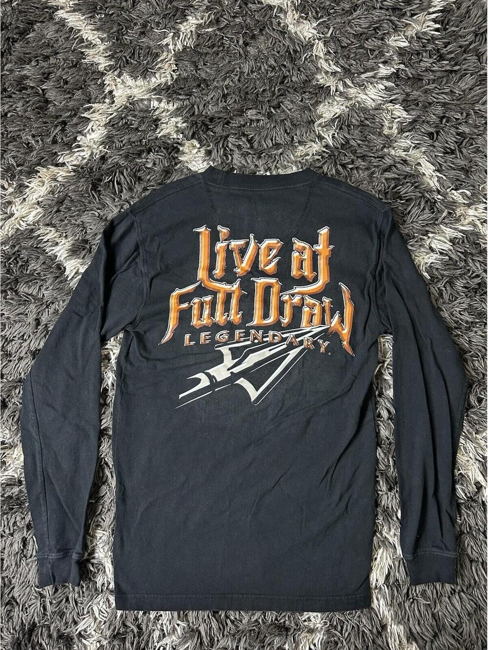 Legendary Whitetails Live At Full Draw Bowhunting Shirt Mens Small Long Sleeve